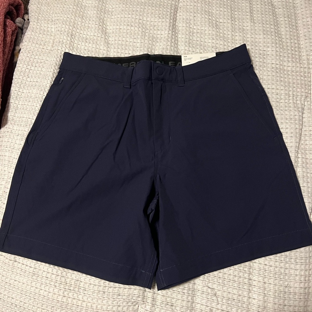 American Eagle Outfitters Dark Blue Flat Front Shorts